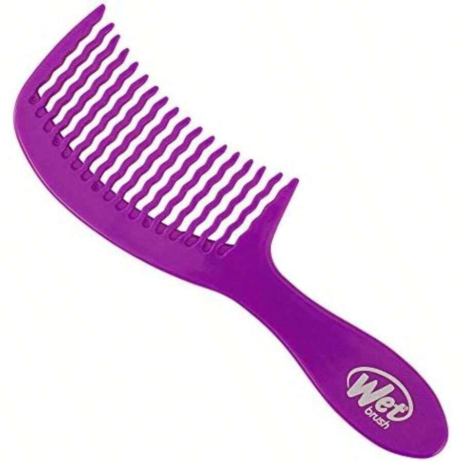 WET BRUSH, Detangling Comb, Black, Cepillo Desenredante, Desenreda Todo Tipo de Cabello, Diseño Ergonómico, Tecnología WaveTooth, Cepilla Fácil y Adiós Nudos, Color(Púrpura#) - Multicolor - Ver 1