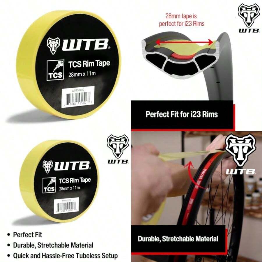 WTB TCS i21 26 mmx11 m Rim Tape Roll for 5 Wheels(TCS Rim Tape, 28mm x 11m Rolling (for 5 wheels) -i23) - Multicolor - Ver 1