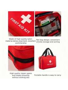 (160pcs/21pcs Set) Upgraded - Medical First Aid Kit, Outdoor Sports Earthquake Disaster Relief First Aid Bag, Home Travel Handbag Meets Basic Emergency First Aid Treatment Needs (21/15/12pcs Set) Multiple Sets Available