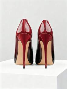 Ziheels Women's Sexy Pointy Stiletto Heels 12cm/ 4.72" High-Heeled Pumps Dress Party Formal And Casual Shoes - Đỏ đen - Xem 3