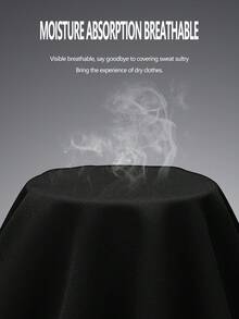 男士压缩短袖紧身健身T恤，打底运动上衣 - 黑色 - 查看 7