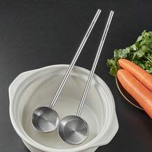 多功能酱汁勺，可爱卡通图案，304不锈钢长柄，防烫调味油勺，厨房用具，烘焙工具