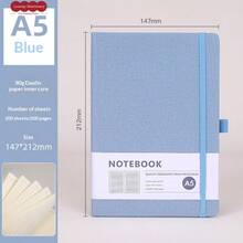 1pc Minimalist A5 Binder Notebook, 100 Sheets/200 Pages; A6 Business Planner Notebook; A7 Mini Student Diary Notebook, Suitable For Students, Office Workers, Journaling Enthusiasts, Daily Notes, Office Memos, Study Notes - Multicolor - View 9