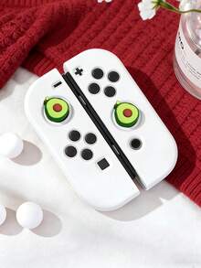 2 piezas Tapas de agarre para el pulgar compatibles con /Switch OLED/Switch Lite, Fundas de silicona para palancas de mando compatibles con el mando de Switch, Accesorios para mando de juego, Patrones de Fútbol/Tiburón/Flor/Nube/Panda - Multicolor - Ver 24