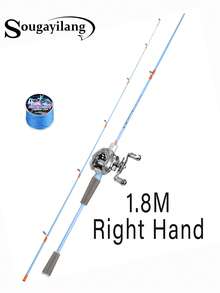 1.8M Ultralight Carbon Fiber Casting Fishing Rod 8-17LB Ceramic Guide 7.2:1 GR Baitcasting Reel High-Strength Engineering Materials 8KG Max Drag Durable For Freshwater &Saltwater Fishing Line Model Random - Baby Blue - View 13