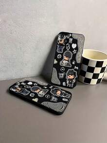 Bonita funda para teléfono con diseño de muñeca Dark Vibe con mariposas y M&M's, compatible con fundas ,  17,  16 Pro Max,  15 Pro Max,  13 y  12. Fabricada en TPU, ofrece protección anticaídas. Un regalo perfecto para familiares, amigos, seres queridos y ocasiones especiales.funda de ,  funda de  16, Navidad,  fundas de , funda de  15,  17 Pro Max, fundas para , funda de  16 Plus, regalos de Navidad, funda de  13, funda de teléfono de Navidad, funda de  16 Pro - Negro - Ver 7