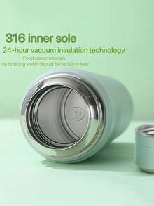 Customized Logo Double-Wall Vacuum Insulated Water Bottle, Personalized Name Label Vacuum Insulated Tumbler, Customized Insulated Cup, Personalized Unisex Double-Wall Stainless Steel Vacuum Travel Mug, Long-Lasting Insulation - Multicolor - View 3