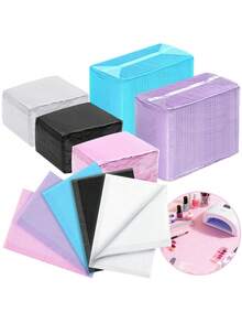 Disposable Nail Pads: 20/50pcs Foldable Nail Tissues, Suitable For Desktop Acrylic Nail Practice Mat, Waterproof Nail Desk Pad, Cleaning Mat, Applicable For Nail Salons And Tattoo Shops. - Multicolor - View 6
