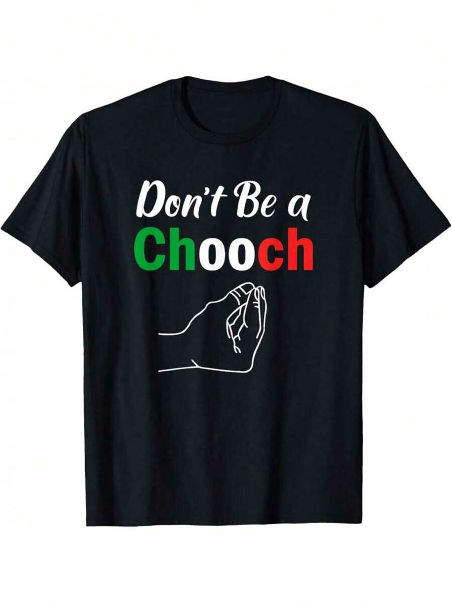 Funny Italian T-Shirt With Words - Black - View 1