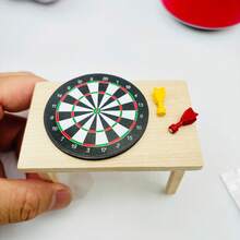 一套迷你磁性飞镖靶（含2支飞镖），户外运动器材模型，迷你墙面装饰模型，射击场道具，迷你场景BJD道具，可爱飞镖俱乐部，迷你飞镖靶，酒吧装饰，迷你家居场景装饰 - 彩色 - 查看 2