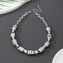 1 chiếc vòng cổ đa năng chất lượng cao không phai màu, thích hợp để đeo hàng ngày - Bạc - Xem 5