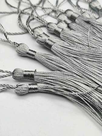 12pcs Large Size DIY Tasseled Bookmarks, Colorful Handmade Tassels For Fans, Clothing Accessories, Gift Boxes, Curtains, Bookmarks