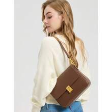 High-Quality Women's Handbag Made Of Genuine Leather, Fashionable Shoulder Bag, New, High-Quality Boston Pillow Bag, Versatile Crossbody Bag For Commuters, Spacious. - 白色 - 查看 5