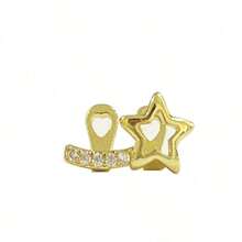 1 chiếc răng giả đính đá Zirconia hình ngôi sao năm cánh rỗng, kiểu dáng thời trang unisex, thích hợp đeo hàng ngày. - Nhiều màu - Xem 12