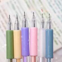 Bút dao tiện ích có thể thu gọn - Đầu kim loại chắc chắn, dụng cụ cắt thủ công với tay cầm silicon chống trượt, tông màu trầm - Lưỡi kiểu nút bấm, bút dao bấm màu trầm, dao cắt giấy có thể thu gọn chính xác màu trầm với lưỡi gốm - Dao thủ công, dụng cụ nghệ thuật chế tác chính xác - Nhiều màu - Xem 10