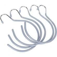 5 Piezas Organizador Colgante para Sombrero, Anillos para Cinturón, Anillo para Cinturón, Ganchos para Armario de Salón de Belleza SPA para Albornoz, Bufanda, Cinturón, Ganchos para Colgar(gris) - Blanco - Ver 1
