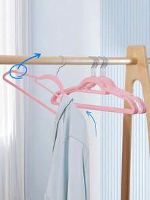 5 buc/10 buc/20 buc umerașe din catifea, umerașe pentru haine care economisesc spațiu cu bară de cravată, umerașe din fetru antiderapant cu crestături pentru umeri, umerașe rezistente pentru haine, cămăși, pantaloni, rochii