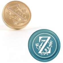 BAOFALI 1 PC Medieval Initial Alphabet Wax Sealing Stamps, Brass Head Wooden Handle, For Thanksgiving Card/Envelope/Gift Wrap/Wedding Engagement Party Invitation - Multicolor - View 36