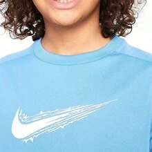 Nike 耐克青少年男童复古圆领经典简约短袖T恤 - 藍色 - 查看 3