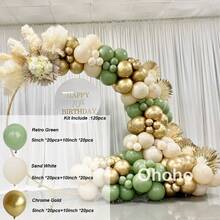 120pcs Beige Green Balloon Garland Arch Kit Engagement Wedding Decoration Baby Shower Birthday Party Balloon Baptism Christening - As Picture - View 6