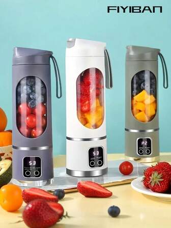 FIYIBAN 1 Pc Portable Mini Blender & Juicer - USB Rechargeable, Wireless Personal Blender With Stainless Steel Blades, Ideal For Smoothies And Shakes, Perfect For Outdoor Use, Ideal Christmas Gift, Available In 3 Colors
