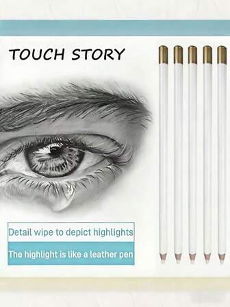 12 piezas Lápices borradores de dibujo profesionales con resaltado, lápices de carboncillo para bocetos, de alta calidad para estudiantes, pintura y bocetos rápidos, limpios sin dejar marcas, de vuelta a la escuela