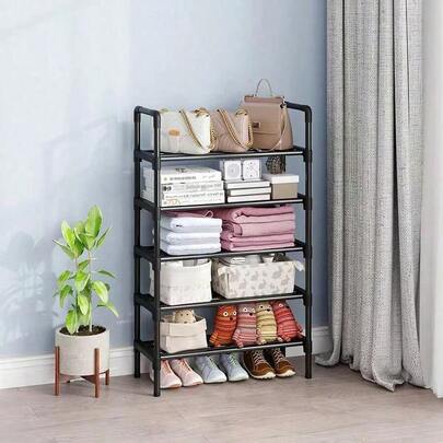 [US-Based Shipping]1pc,8-Layer Simple Shoe Rack Household Shoe Cabinet Multi-Functional Storage Rack, Layer Adjustable Stainless Steel Shoe Rack,Household Simple Entryway,Space Saving,Suitable For Living Room, Bedroom, Entrance, Office, Home, Multi-Layer Storage, Simple Shoe Rack Metal Shoe Shelf Footwear Amazing Shoerack Living Room Furniture Space Saving Shoes Organizer Stand Holde, Black Metal Shoe Rack, Approximately 23 Inches Wide, Improves Space, Simple And Dust-Proof, Stable, Fashionable, Easy To Disassemble And Assemble, Portable