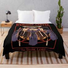 Funny Coffee Worship Humor Flannel Throw Blanket, Caffeine Lover Design Soft Cozy Blanket For Couch, Warm Lightweight Decor For Morning Drinkers, Barista Gifts And Coffee Shop Theme (3) - 白色 - 查看 1