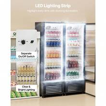 Refrigerador comercial con puerta de vidrio de 11,47 pies cúbicos para bebidas - 11,47 pies - Ver 5