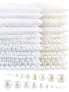 3-20mm ABS Faux Pearl Beads, Loose Round Craft Beads For Jewelry Making, DIY Handmade Needlework Pearl Necklace Bracelet - Pearl Beads - View 11