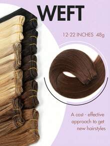 Extensiones de cabello cosidas, cabello humano recto Remy 100%, extensiones de cabello cosidas a mano de doble capa, cabello humano, disfraz de Halloween, esencial para vacaciones, regalo de novia para vacaciones, extensiones de cabello natural, adecuado para todo tipo de cabello, set de trama de cabello suave - Multicolor - Ver 9