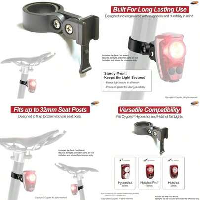 Cygolite Soporte para tija de sillín Hotshot(compacto)
