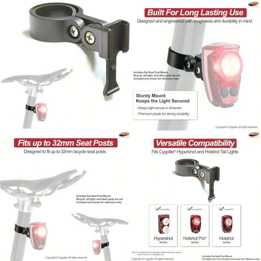 Cygolite Soporte para tija de sillín Hotshot(compacto) - Multicolor - Ver 1