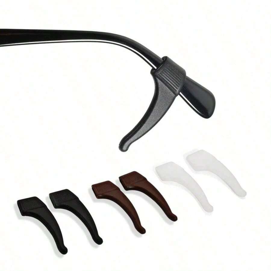 10-Pack Soft Silicone Eyeglass Ear Hooks - Non-Slip And Adjustable Eyeglass Ear Grips, Comfortable And Flexible, Prevents Pinching, Non-Sticky And Colorfast, Odorless, Suitable For Fashion Glasses/Reading Glasses, Perfect For Sports, Work, And Daily Wear. - 彩色 - 查看 1