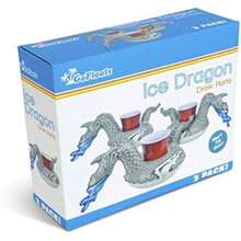 GoFloats - Portabebidas inflables para Piscina y Tina de hidromasaje (3 Unidades) (Elija – Unicornio, Flamenco, Palmera y más)(Dragón de Hielo) - Multicolor - Ver 5