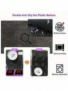 1pc "WELCOME" Plaid Doormat - Non-Slip Polyester, Lightweight, Black & Golden Check Pattern, Perfect For Home Decor, Entryway Welcome Mat|Check Pattern Mat|Polyester Fiber Mat, Welcome Mat - 彩色 - 查看 5