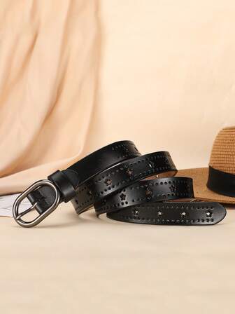 Joopzqm Women's Casual Belt Pin Buckle Belt Paired With Jeans Dress Fashionable Genuine Leather Belt