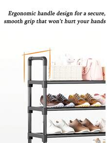 [US-Based Shipping]1pc,8-Layer Simple Shoe Rack Household Shoe Cabinet Multi-Functional Storage Rack, Layer Adjustable Stainless Steel Shoe Rack,Household Simple Entryway,Space Saving,Suitable For Living Room, Bedroom, Entrance, Office, Home, Multi-Layer Storage, Simple Shoe Rack Metal Shoe Shelf Footwear Amazing Shoerack Living Room Furniture Space Saving Shoes Organizer Stand Holde, Black Metal Shoe Rack, Approximately 23 Inches Wide, Improves Space, Simple And Dust-Proof, Stable, Fashionable, Easy To Disassemble And Assemble, Portable - 黑色 - 查看 6