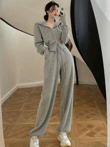 Women Two-Piece Outfits - 灰色 - 查看 1