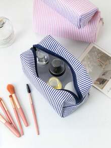 حقيبة كلاتش من الشيفون المنقوش، حقيبة أدوات التجميل المنقوشة، حقيبة منظمة للنساء، حقيبة عودة إلى المدرسة، حقيبة سفر، حقيبة سفر للشاطئ/الصيف، حقيبة مستحضرات تجميل للطالبات، لوازم عودة إلى المدرسة - متعدد الألوان - مشاهدة 4