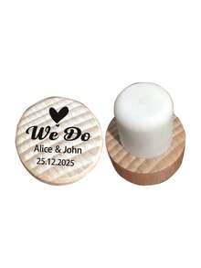 Personalized Wine Bottle Stoppers Wedding Favors - Custom Bachelorette Party Favors, Bridal Shower Favors, Birthday And Christening Favors, Versatile, Durable, Decorative, Reusable For Anniversary, Valentine'S Day, Mother'S Day, Birthday, Father'S Day, Graduation, Wedding, Housewarming 1pc - Multicolor - View 10