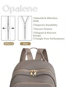 Anti-Theft Rivet Nylon Functional Backpack For Women, Business Casual Commuting Travel Backpacks, Cute Multi-Compartment Versatile Computer Daypack, Portable Campus School Bag For Junior High School And College Students, School Backpack, Elementary School, Middle School, High School, Back To School Bags, Waterproof, Lightweight, Classic Casual, Suitable For Teen Girls Women College Students, Teacher, Perfect For Back To School, First Day Of School, Middle School, High School - Nhiều màu - Xem 9