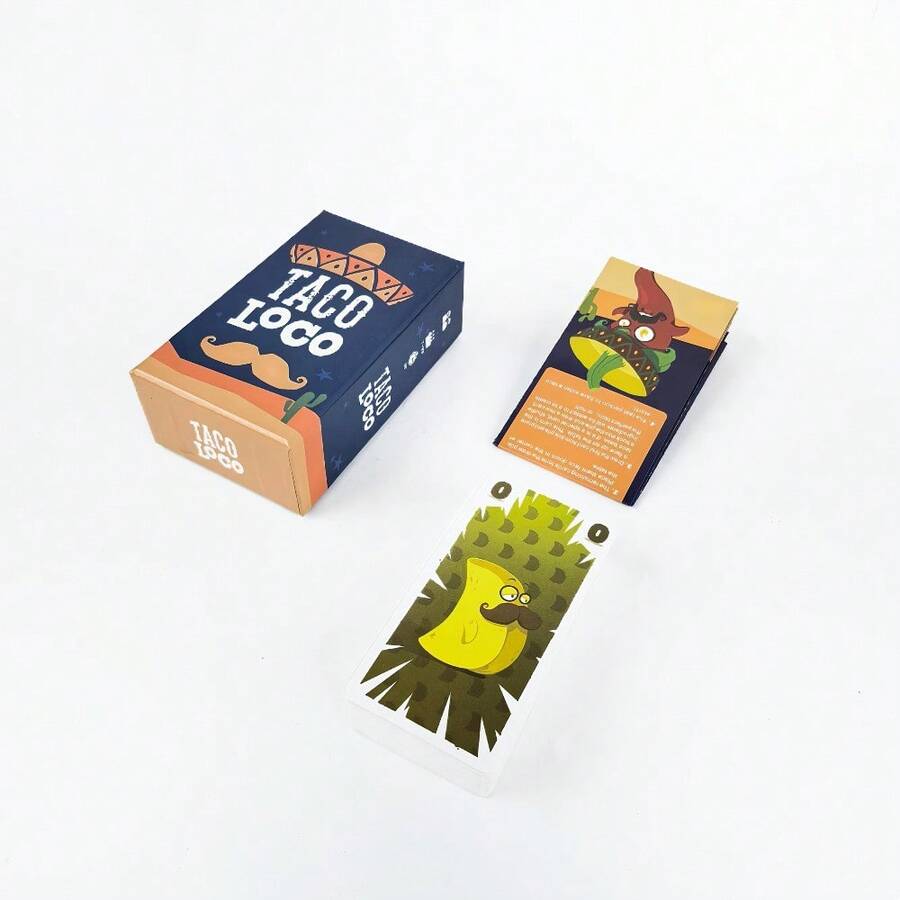 Trò chơi cờ bàn Taco Loco, 2-5 người chơi, 15 phút, Quà tặng sinh nhật, Trò chơi tiệc họp mặt gia đình, Trò chơi phá băng, 70 lá bài, Tụ họp gia đình, Hoạt động phá băng, Thẻ nhiều màu, Thiết kế vui nhộn, Trò chơi bài, Trò chơi di động, Nhiều người chơi, Trò chơi nhanh, Trò chơi thông thường - Nhiều màu - Xem 1