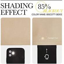 NICETOWN - Persianas verticales de bloqueo de luz 50% para puerta , cortinas de ventana, cortinas de privacidad para patio, cortinas extra anchas, cortina de puerta corredera de vidrio para patio (blanco, 100 pulgadas de ancho x 84 pulgadas de largo, 1 panel)(Biscotti Beige 203.2An x 213.4Al cm (1 Paneles)) - Multicolor - Ver 8