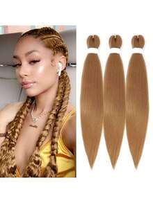 26英寸编发（613# / 27# / 30#）预拉伸编发，适用于专业编发接发，低温丝滑Yaki纹理卡尼卡隆合成发（三件套） - 彩色 - 查看 12