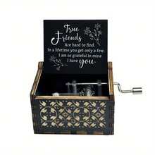 Unique Hand-Cranked Wooden Music Box - No Battery Needed, Perfect Gift For Any Occasion Such As Valentine's Day, Back To School, Easter, Etc. - Multicolor - View 11