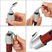 2个装硅胶酒瓶塞套装 - 可重复使用的饮料保鲜密封器，采用先进的瓶盖密封技术，是理想的葡萄酒保鲜配件礼品，也适合作为圣诞礼物。 - 彩色 - 查看 8