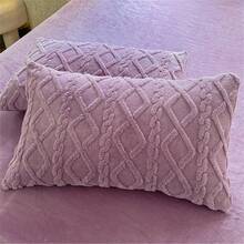 2件套牛奶丝绒枕套 亲肤柔软 适合居家使用 - 紫色 - 查看 6