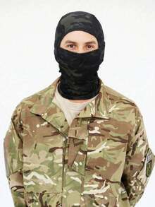 Pasamontañas unisex de camuflaje de unicolor, transpirable, a prueba de polvo y con protección solar para el cuello, ideal para montar a caballo, esquiar y motociclismo, ideal para uso diario. - Multicolor - Ver 8