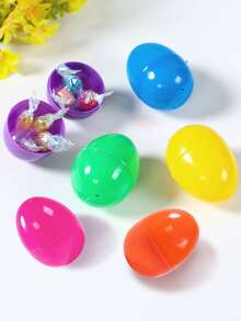 24pcs Fillable Easter Eggs, Mixed Color Easter Eggs, Easter Party Favors, Easter Surprise Eggs, Easter Decoration, Easter DIY Craft Eggs, Easter Coloring Eggs, Easter Gift Box, Easter Candy Box, Easter Stuffed Snacks, Easter Egg Hunt, Easter Party Supplies, Easter Table Decor, Easter Room Decor, Easter Home Decor, Party Favors - Easter Egg - View 4